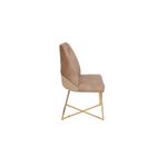 Casa si Gradina - Mobilier - Scaune si fotolii - Scaune - Set scaune, Hanah Home, metal, catifea, auriu maro, 50x49x90 cm, 4 bucati - Infinity.ro