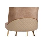 Casa si Gradina - Mobilier - Scaune si fotolii - Scaune - Set scaune, Hanah Home, metal, catifea, auriu maro, 50x49x90 cm, 4 bucati - Infinity.ro