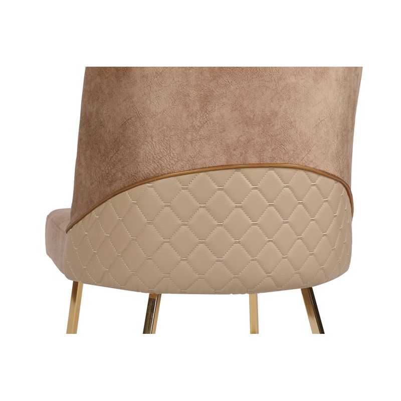 Casa si Gradina - Mobilier - Scaune si fotolii - Scaune - Set scaune, Hanah Home, metal, catifea, auriu maro, 50x49x90 cm, 4 bucati - Infinity.ro
