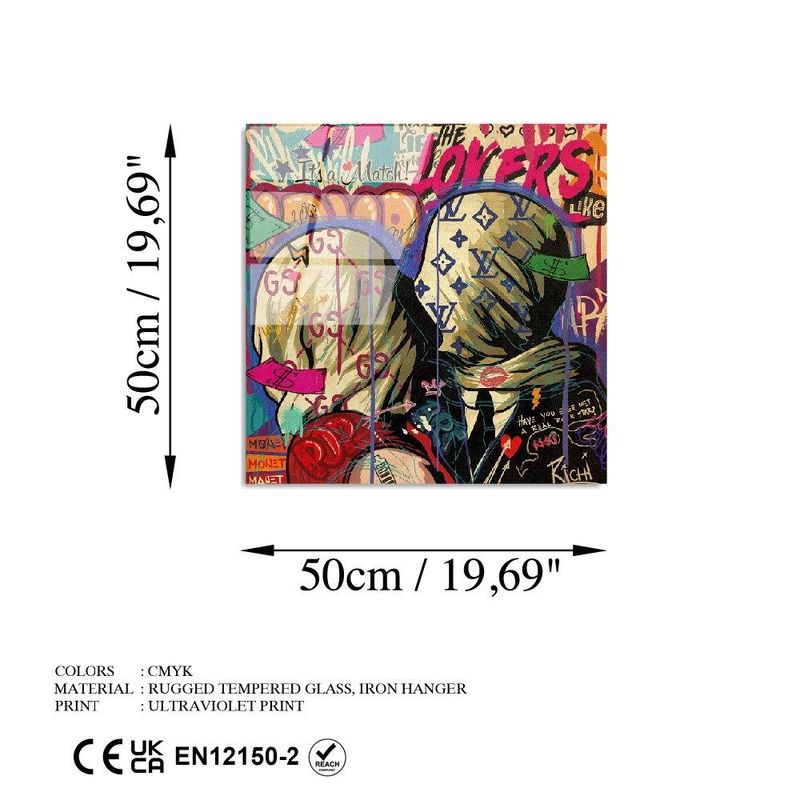 Casa si Gradina - Decoratiuni - Tablouri - Tablou decorativ, Wallxpert, sticla temperata, multicolor, 50x50 cm, 123BZM2331 - Infinity.ro
