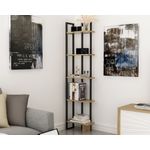 Casa si Gradina - Mobilier - Biblioteci si rafturi - Biblioteci - Biblioteca, Hanah Home, pal melaminat, stejar si negru, 45x22x180 cm - Infinity.ro