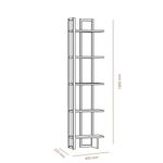Casa si Gradina - Mobilier - Biblioteci si rafturi - Biblioteci - Biblioteca, Hanah Home, pal melaminat, stejar si negru, 45x22x180 cm - Infinity.ro