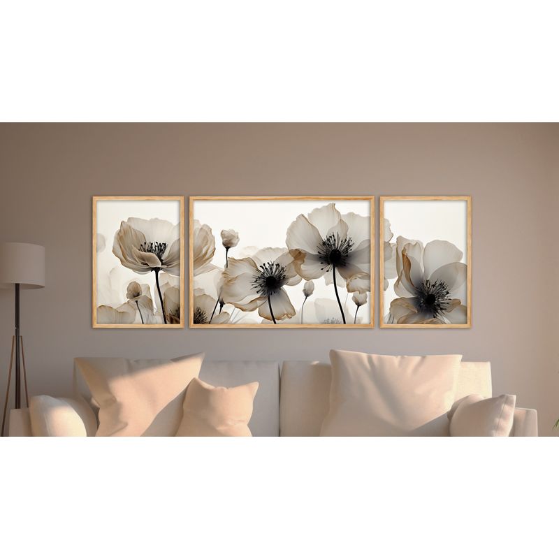 Casa si Gradina - Decoratiuni - Tablouri - Set tablouri decorative inramate, Wallxpert, mdf si lemn masiv, multicolor, 50x35 cm (2 bucati) + 50x70 cm (1 bucata) - Infinity.ro