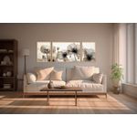 Casa si Gradina - Decoratiuni - Tablouri - Set tablouri decorative inramate, Wallxpert, mdf si lemn masiv, multicolor, 50x35 cm (2 bucati) + 50x70 cm (1 bucata) - Infinity.ro