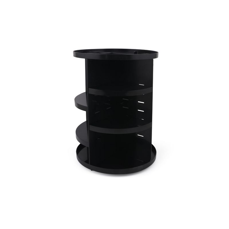 Ingrijire personala si Cosmetice - Machiaj - Accesorii machiaj - Organizator machiaj, Hermia, plastic, negru, 23x23x30.5 cm - Infinity.ro