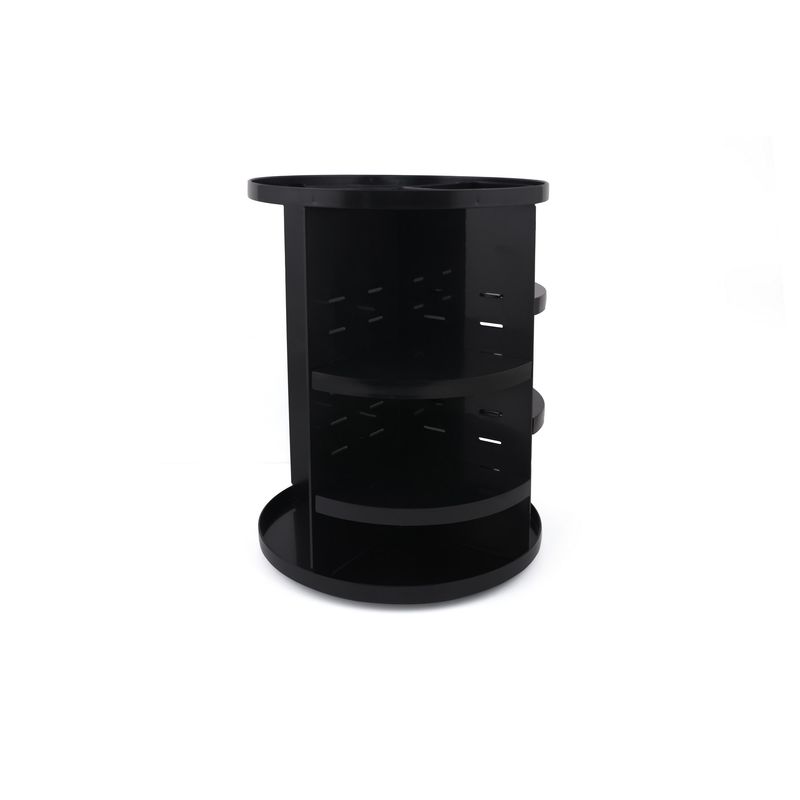 Ingrijire personala si Cosmetice - Machiaj - Accesorii machiaj - Organizator machiaj, Hermia, plastic, negru, 23x23x30.5 cm - Infinity.ro