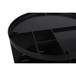 Ingrijire personala si Cosmetice - Machiaj - Accesorii machiaj - Organizator machiaj, Hermia, plastic, negru, 23x23x30.5 cm - Infinity.ro