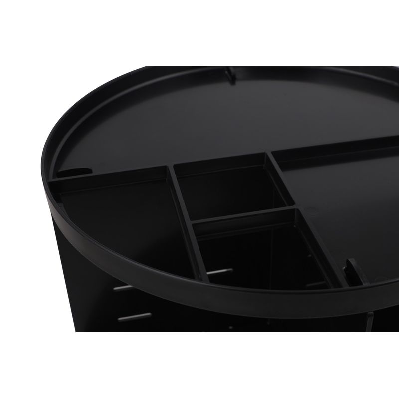 Ingrijire personala si Cosmetice - Machiaj - Accesorii machiaj - Organizator machiaj, Hermia, plastic, negru, 23x23x30.5 cm - Infinity.ro