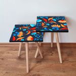 Casa si Gradina - Mobilier - Mese si birouri - Masute de cafea - Set masute de cafea, Hanah Home, mdf, multicolor, 35x47x35 cm, set 2 piese - Infinity.ro