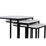 Casa si Gradina - Mobilier - Mese si birouri - Masute de cafea - Set masute cuib, Hanah Home, metal si mdf, alb si negru, 41x46x48.8 cm, 36x44x53.8 cm, 31x42x59 cm - Infinity.ro