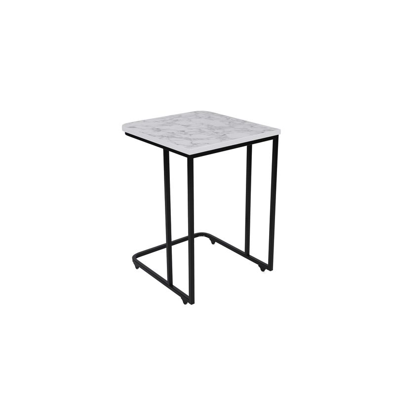 Casa si Gradina - Mobilier - Mese si birouri - Masute de cafea - Set masute cuib, Hanah Home, metal si mdf, alb si negru, 41x46x48.8 cm, 36x44x53.8 cm, 31x42x59 cm - Infinity.ro