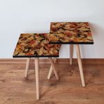 Casa si Gradina - Mobilier - Mese si birouri - Masute de cafea - Set masute cafea, Hanah Home, mdf, camel, rosu, bej, 35x47x35 cm, 2 piese - Infinity.ro