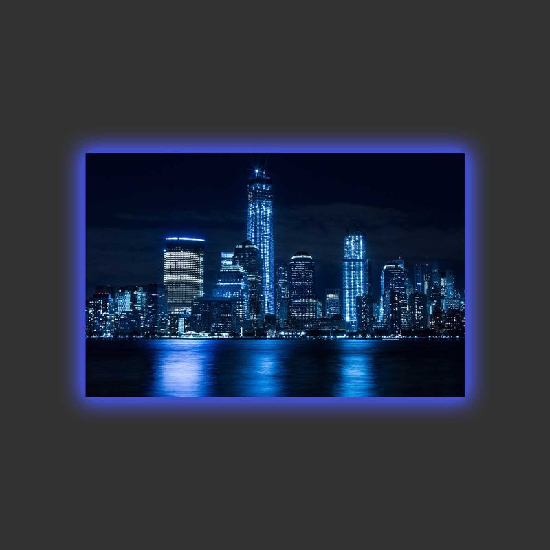 Casa si Gradina - Decoratiuni - Tablouri - Tablou canvas cu led, Wallxpert, piele intoarsa, multicolor, 45x70 cm, 254LED4573 - Infinity.ro