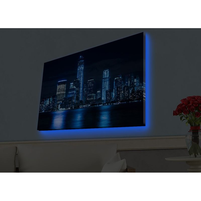 Casa si Gradina - Decoratiuni - Tablouri - Tablou canvas cu led, Wallxpert, piele intoarsa, multicolor, 45x70 cm, 254LED4573 - Infinity.ro