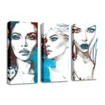 Casa si Gradina - Decoratiuni - Tablouri - Tablou canvas decorativ, Wallxpert, multicolor, 66x45 cm, 3 piese, panza, rama lemn - Infinity.ro