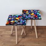 Casa si Gradina - Mobilier - Mese si birouri - Masute de cafea - Set masute de cafea cuib, Hanah Home, mdf, multicolor, 35x47x35 cm, 2 piese - Infinity.ro