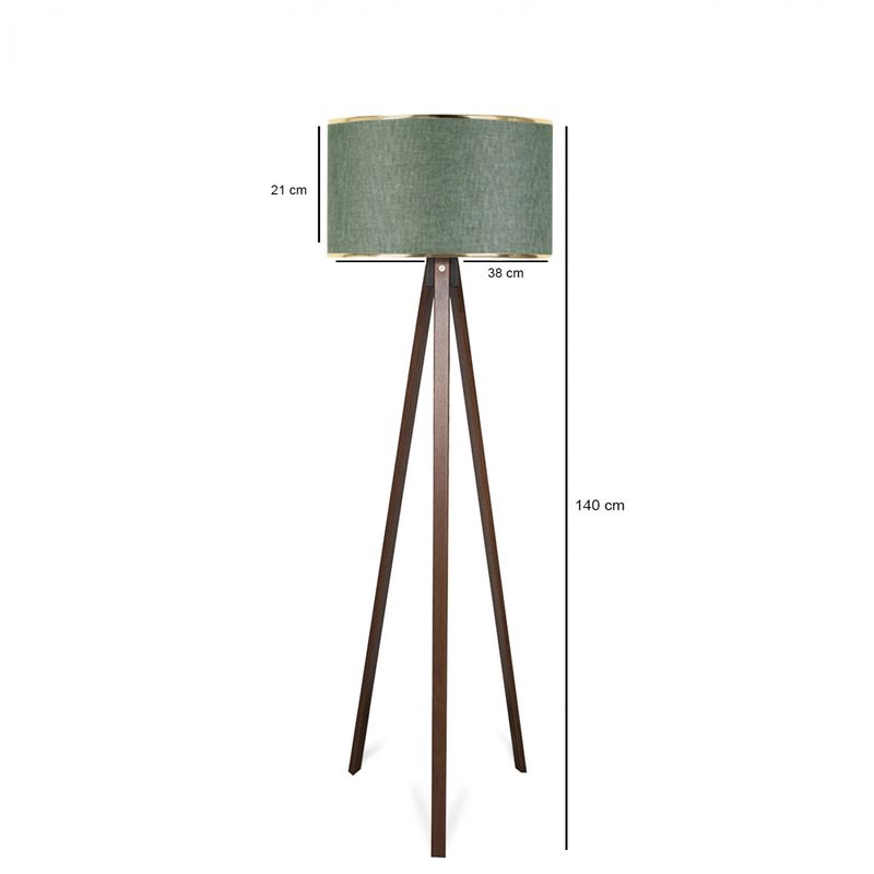 Casa si Gradina - Corpuri si surse de iluminat - Veioze si lampi - Lampadare - Lampadar, Opviq, lemn, kaki, 140 cm - Infinity.ro