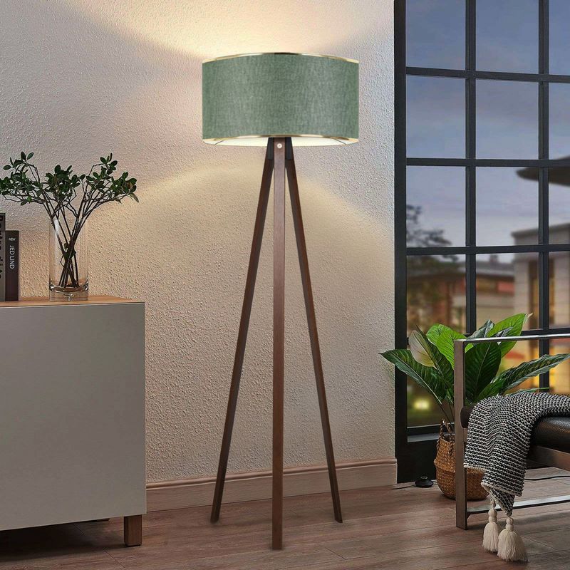 Casa si Gradina - Corpuri si surse de iluminat - Veioze si lampi - Lampadare - Lampadar, Opviq, lemn, kaki, 140 cm - Infinity.ro