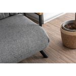 Casa si Gradina - Mobilier - Canapele si coltare - Canapele - Canapea extensibila, Hanah Home, metal, stofa in, gri deschis, 175x60 cm - Infinity.ro