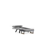 Casa si Gradina - Mobilier - Canapele si coltare - Canapele - Canapea extensibila, Hanah Home, metal, stofa in, gri deschis, 175x60 cm - Infinity.ro