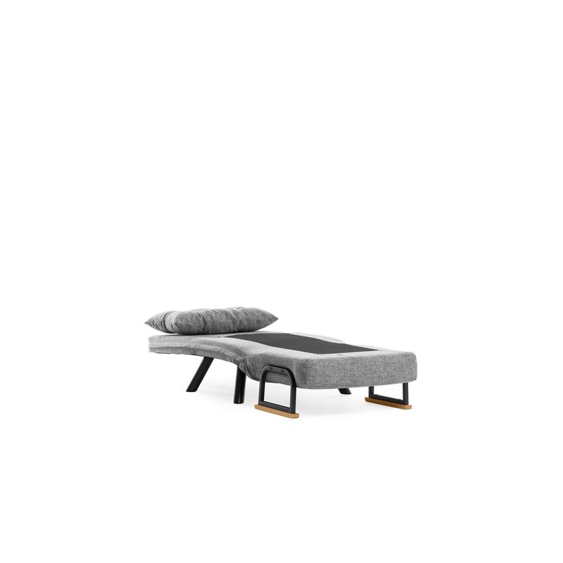 Casa si Gradina - Mobilier - Canapele si coltare - Canapele - Canapea extensibila, Hanah Home, metal, stofa in, gri deschis, 175x60 cm - Infinity.ro