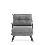 Casa si Gradina - Mobilier - Canapele si coltare - Canapele - Canapea extensibila, Hanah Home, metal, stofa in, gri deschis, 175x60 cm - Infinity.ro