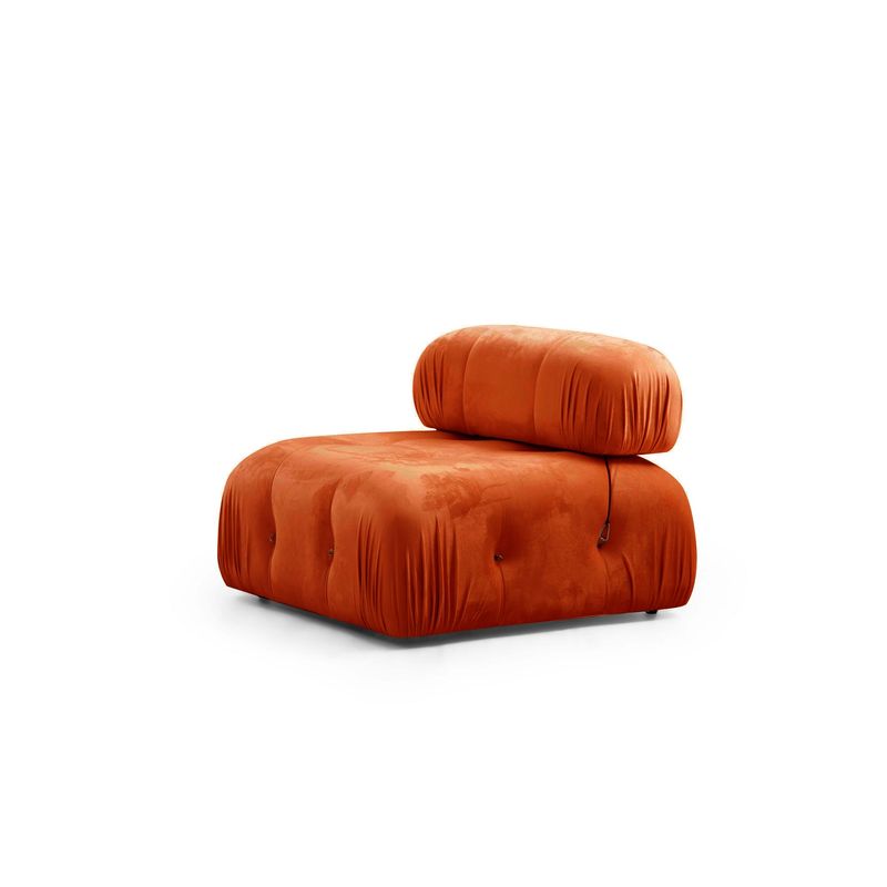 Casa si Gradina - Mobilier - Canapele si coltare - Canapele - Canapea 3 locuri, Hanah Home, lemn fag si panouri aglomerate, portocaliu, 288x95x75 cm - Infinity.ro