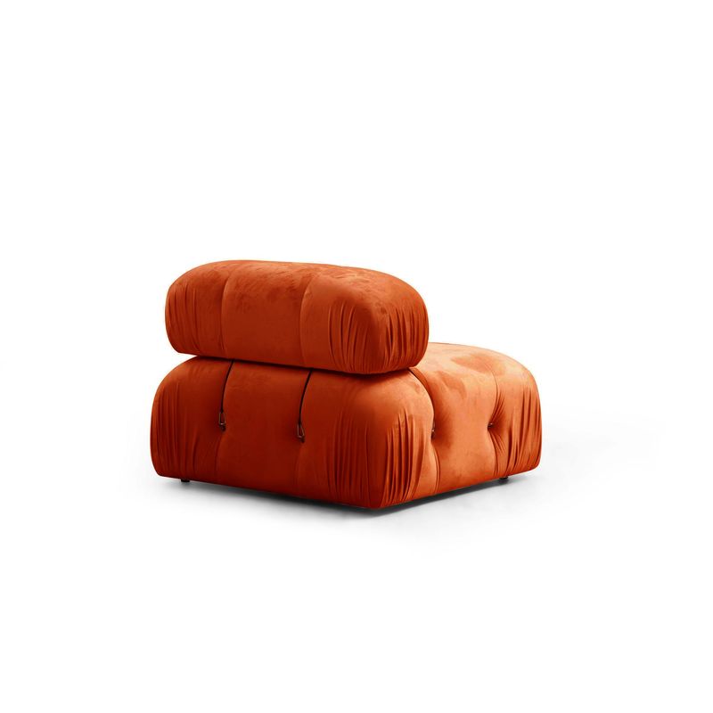 Casa si Gradina - Mobilier - Canapele si coltare - Canapele - Canapea 3 locuri, Hanah Home, lemn fag si panouri aglomerate, portocaliu, 288x95x75 cm - Infinity.ro