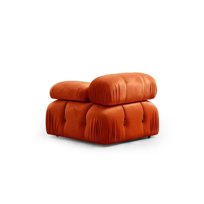 Casa si Gradina - Mobilier - Canapele si coltare - Canapele - Canapea 3 locuri, Hanah Home, lemn fag si panouri aglomerate, portocaliu, 288x95x75 cm - Infinity.ro