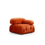 Casa si Gradina - Mobilier - Canapele si coltare - Canapele - Canapea 3 locuri, Hanah Home, lemn fag si panouri aglomerate, portocaliu, 288x95x75 cm - Infinity.ro