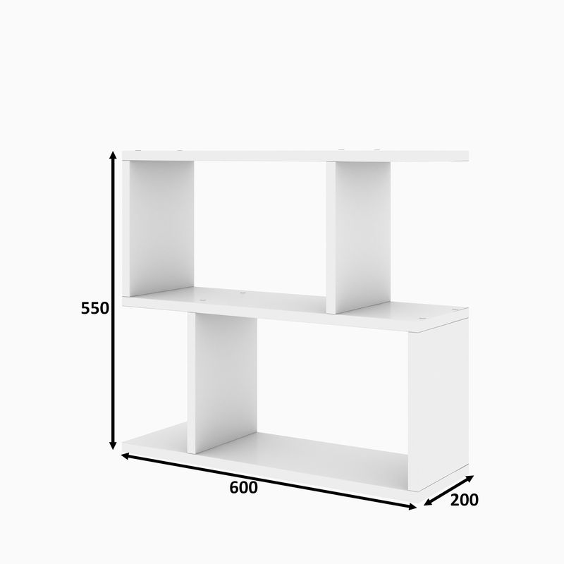 Casa si Gradina - Mobilier - Mese si birouri - Mese living - Masuta laterala, Hanah Home, panou de particule melaminat, alb, 60x20x55 cm - Infinity.ro