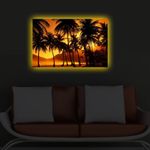Casa si Gradina - Decoratiuni - Tablouri - Tablou canvas decorativ cu led, Wallxpert, panza piele de caprioara, multicolor, 45x70 cm, 239SHN3285 - Infinity.ro