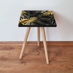 Casa si Gradina - Mobilier - Mese si birouri - Masute de cafea - Masuta laterala, Hanah Home, mdf, negru auriu gri, 35x35x42 cm, 481LNA1788 - Infinity.ro