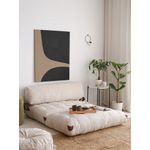 Casa si Gradina - Mobilier - Canapele si coltare - Canapele - Canapea extensibila 2 locuri, Hanah Home, catifea, alb, 120x79x75 cm - Infinity.ro