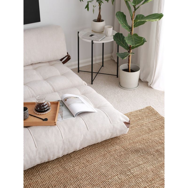 Casa si Gradina - Mobilier - Canapele si coltare - Canapele - Canapea extensibila 2 locuri, Hanah Home, catifea, alb, 120x79x75 cm - Infinity.ro