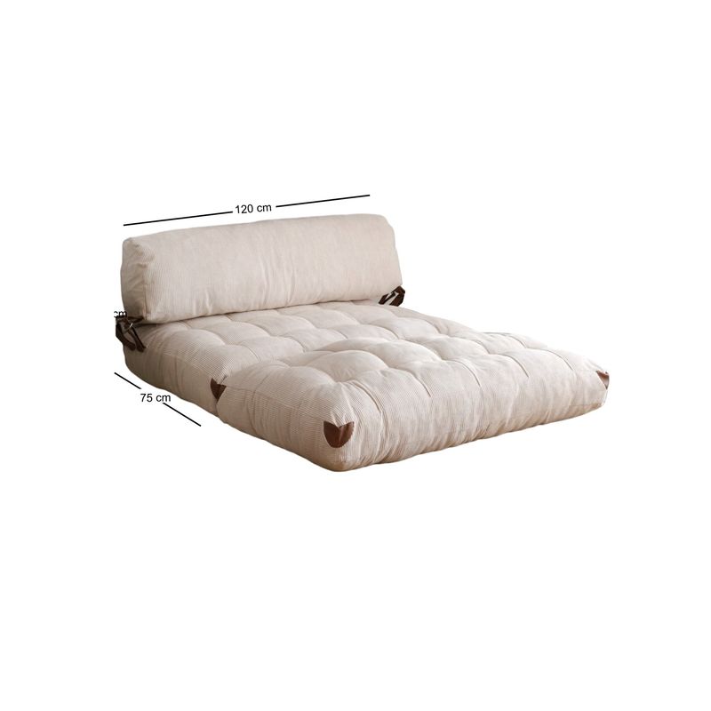 Casa si Gradina - Mobilier - Canapele si coltare - Canapele - Canapea extensibila 2 locuri, Hanah Home, catifea, alb, 120x79x75 cm - Infinity.ro