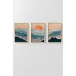 Casa si Gradina - Decoratiuni - Tablouri - Tablou decorativ inramat, Wallxpert, lemn masiv, multicolor, 33x48 cm (set 3 bucati) - Infinity.ro