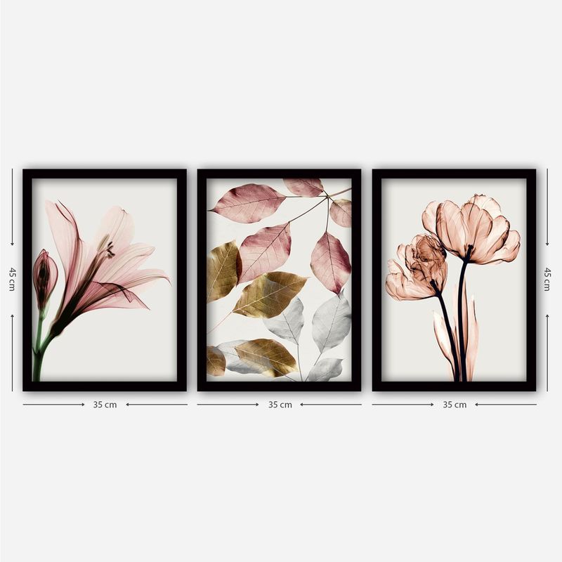 Casa si Gradina - Decoratiuni - Tablouri - Set tablouri decorative cu rama, Wallxpert, mdf, multicolor, 35x45 cm, 3 bucati - Infinity.ro