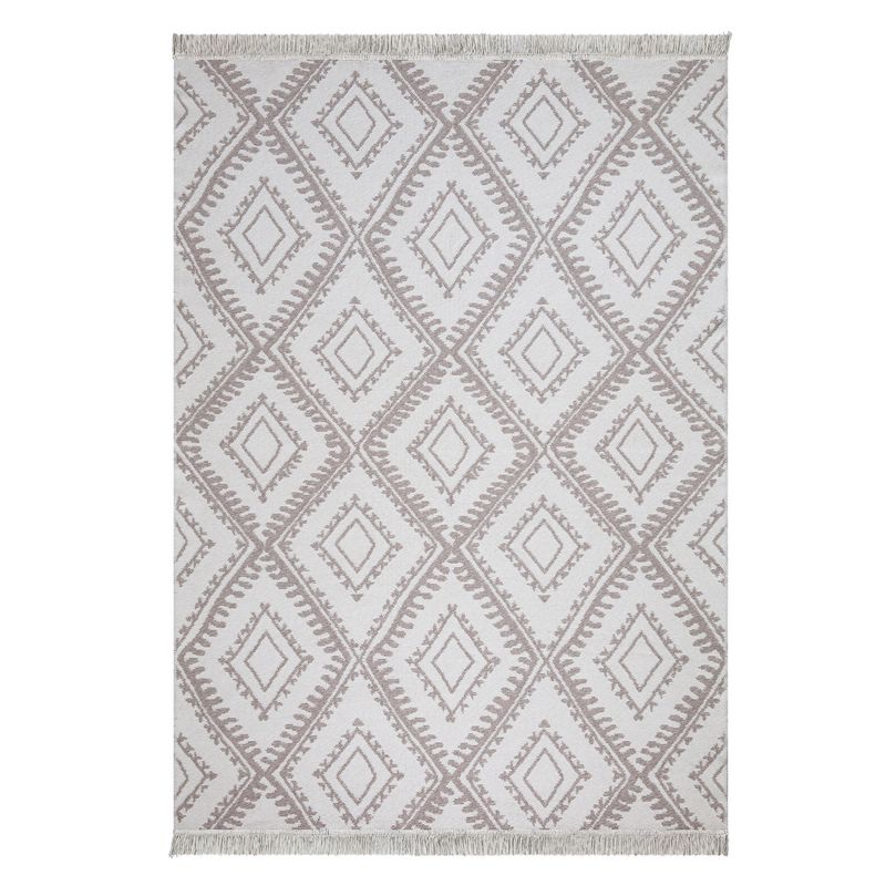 Casa si Gradina - Textile si covoare - Covoare - Covoare casa - Covor, Conceptum Hypnose, alb, bej, 60x100 cm, 100% bumbac, reversibil - Infinity.ro