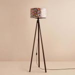 Casa si Gradina - Corpuri si surse de iluminat - Veioze si lampi - Lampadare - Lampadar, Opviq, material textil si lemn, multicolor, 21x140 cm - Infinity.ro