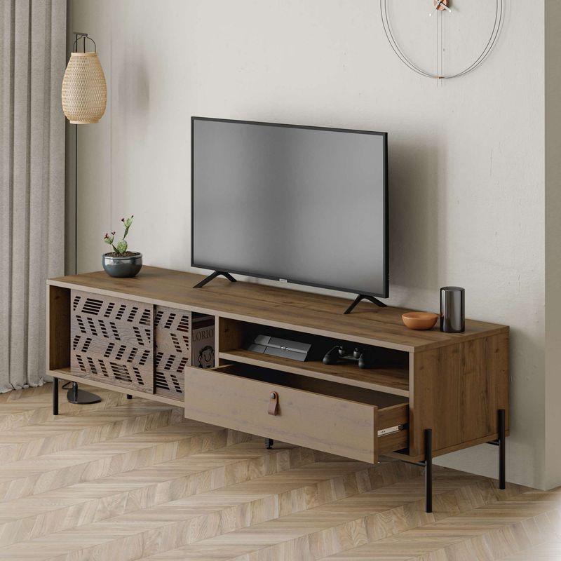 Casa si Gradina - Mobilier - Comode si corpuri - Comode - Comoda tv, Hanah Home, pal melaminat, hitit, 170x45x48.6 cm - Infinity.ro