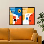 Casa si Gradina - Decoratiuni - Tablouri - Tablou decorativ, Wallxpert, sticla temperata, multicolor, 45x65 cm, set 2 piese - Infinity.ro