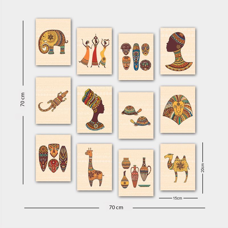 Casa si Gradina - Decoratiuni - Tablouri - Tablou decorativ, Wallxpert, mdf, multicolor, 20x15 cm, set 12 bucati, 364LUL1458 - Infinity.ro