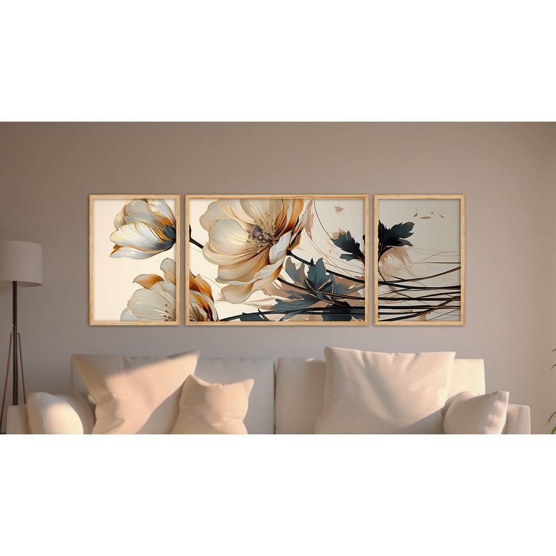 Casa si Gradina - Decoratiuni - Tablouri - Tablou decorativ cu rama, Wallxpert, mdf, multicolor, set 3 piese, 50x35 cm, 50x70 cm - Infinity.ro