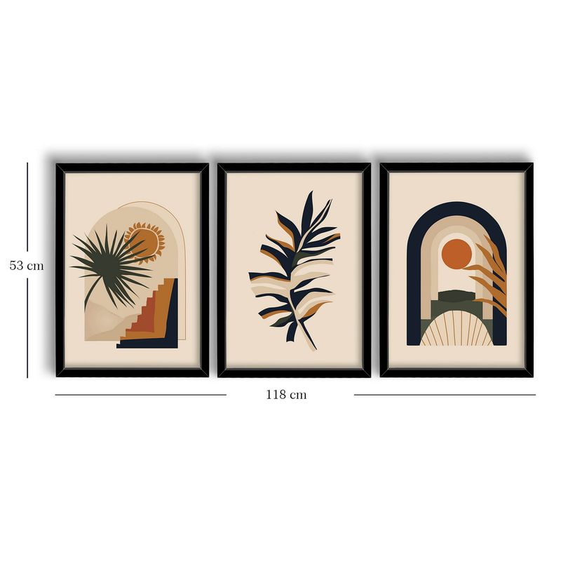 Casa si Gradina - Decoratiuni - Tablouri - Tablou decorativ inramat, Wallxpert, mdf, multicolor, 38x53 cm, set 3 piese - Infinity.ro