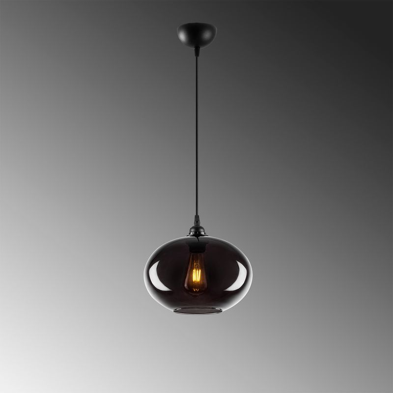 Casa si Gradina - Corpuri si surse de iluminat - Lustre si pendule - Lustra, Opviq, sticla, fumuriu, 27x27 cm, inaltime reglabila - Infinity.ro