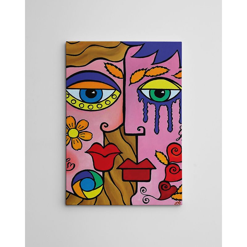 Casa si Gradina - Decoratiuni - Tablouri - Tablou decorativ, Wallxpert, multicolor, 70x100 cm, bumbac si poliester, imprimare digitala, rama lemn - Infinity.ro