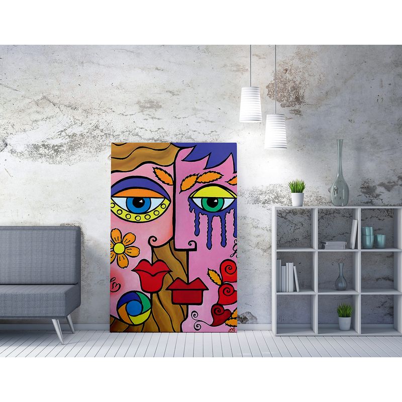 Casa si Gradina - Decoratiuni - Tablouri - Tablou decorativ, Wallxpert, multicolor, 70x100 cm, bumbac si poliester, imprimare digitala, rama lemn - Infinity.ro