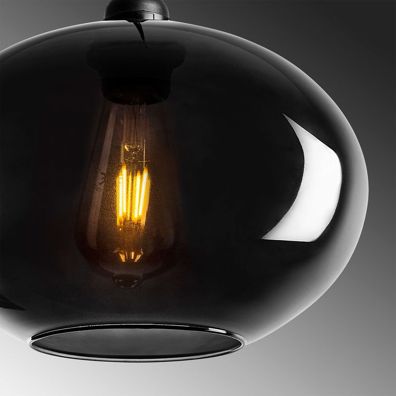 Casa si Gradina - Corpuri si surse de iluminat - Lustre si pendule - Lustra, Opviq, sticla, fumuriu, 27x27 cm, inaltime reglabila - Infinity.ro