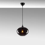 Casa si Gradina - Corpuri si surse de iluminat - Lustre si pendule - Lustra, Opviq, sticla, fumuriu, 27x27 cm, inaltime reglabila - Infinity.ro